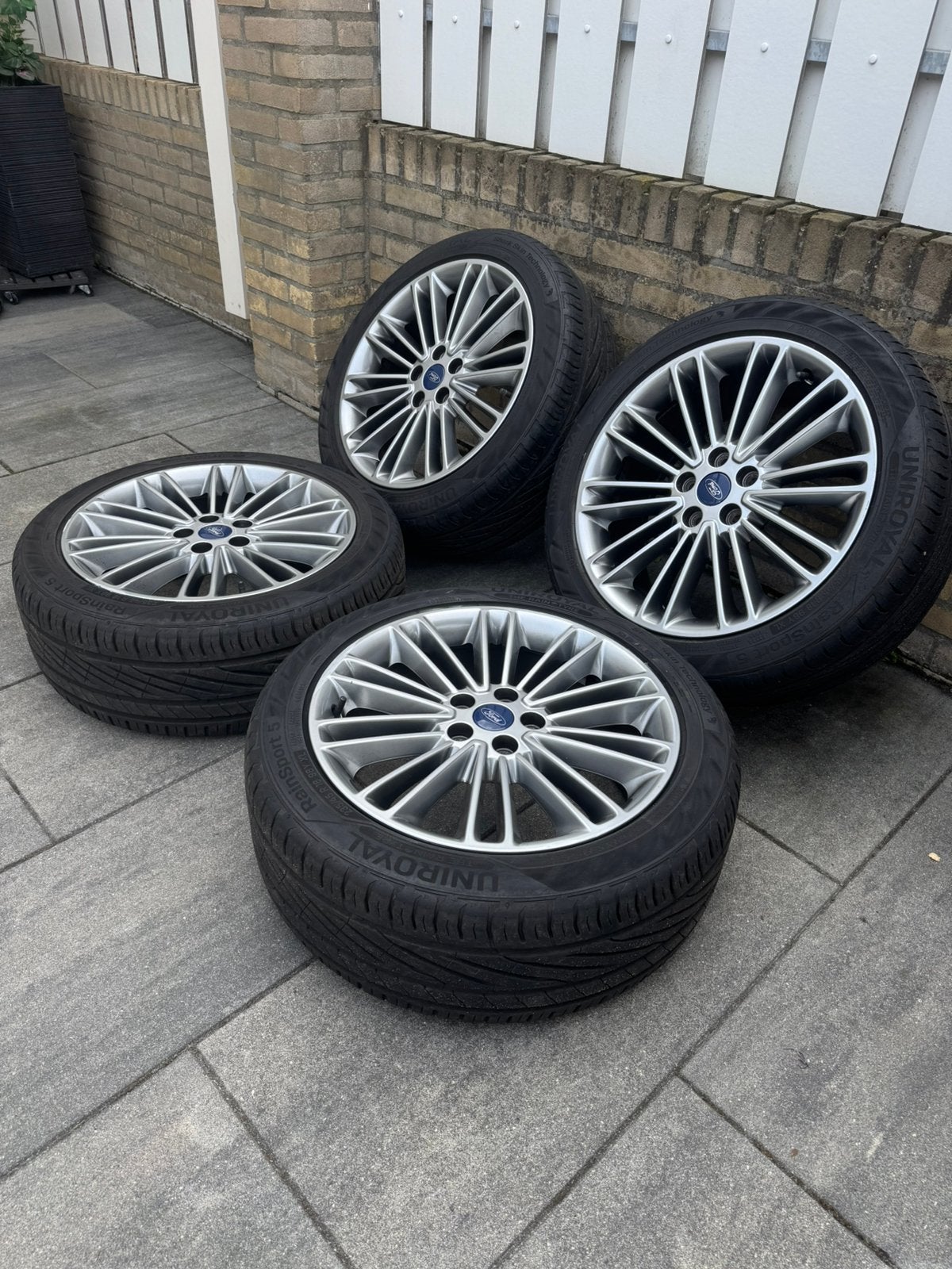 18 inch Ford Mondeo Velgen 5x108 met gebruikte banden, Ophalen, 18 inch, Velg(en), Zomerbanden