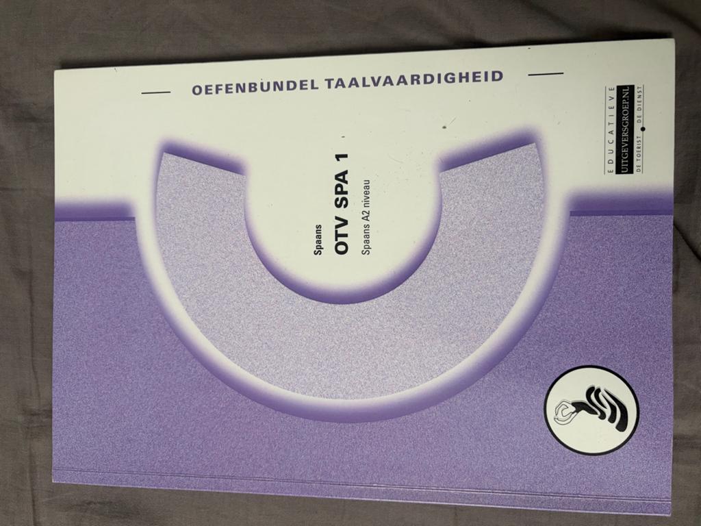 Oefenbundel Taalvaardigheid Spaans OTV SPA 1 A2 niveau, Ophalen of Verzenden, Zo goed als nieuw