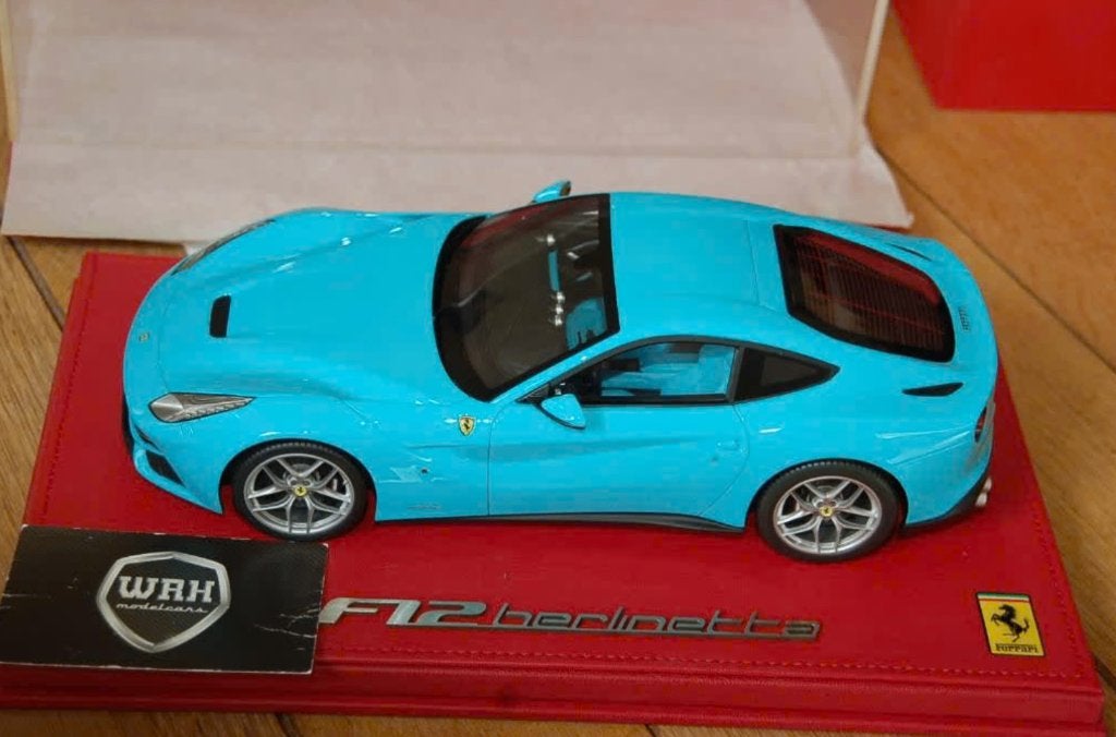 1:18 Ferrari F12 Berlinetta baby blue LTD20 BBR see info WRH, Verzenden, Zo goed als nieuw, Auto, Overige merken