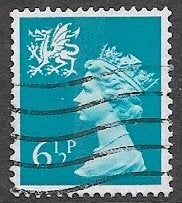 GB - WALES 6½p. zegel - Koningin Elisabeth II - 1976, Postzegels en Munten, Verzenden, Gestempeld