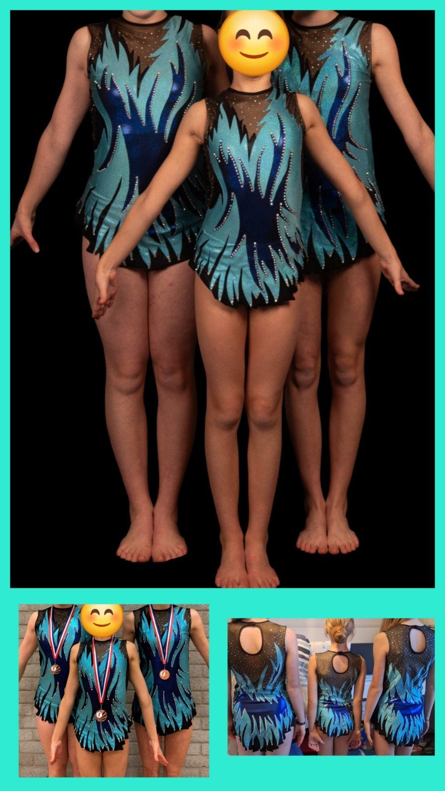 Acro pakjes trio - S/M, S en 134-146 incl. scrunchies, Ophalen, Zo goed als nieuw, Turnpak(je)