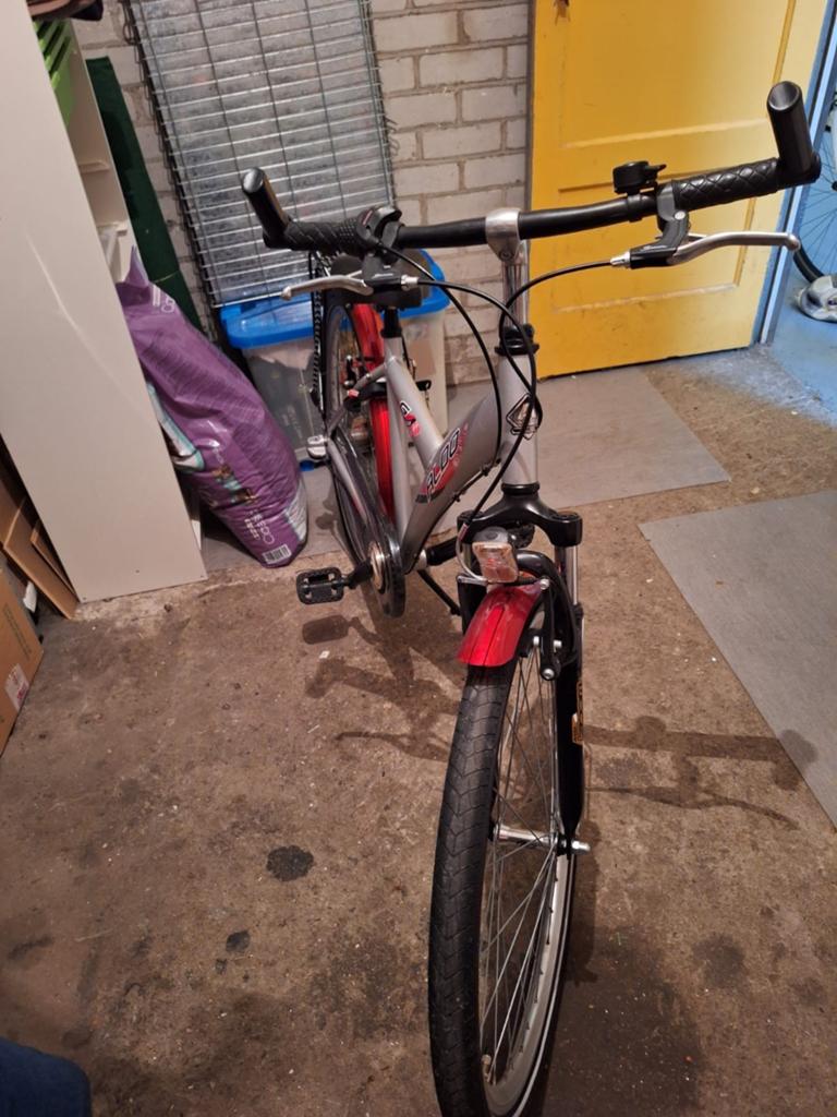 Aldo fiets - 24 inch - rood/zilver, Gebruikt, Velgrem, Minder dan 47 cm, Ophalen