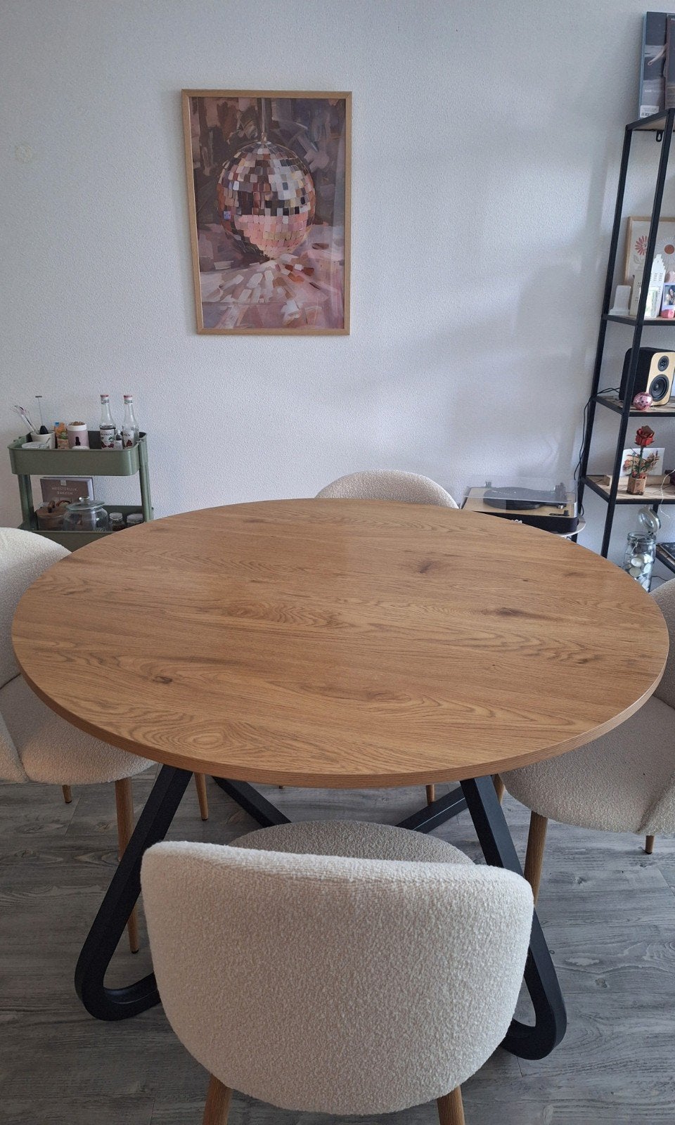 Ronde eettafel, Huis en Inrichting, Tafels | Eettafels, Ophalen, Rond, Zo goed als nieuw, Vier personen