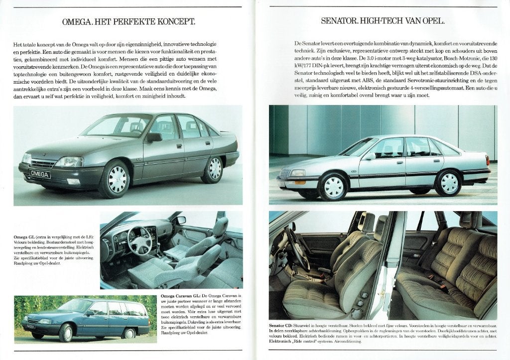 Folder Opel modellen (1989), Verzenden, Gelezen, Opel