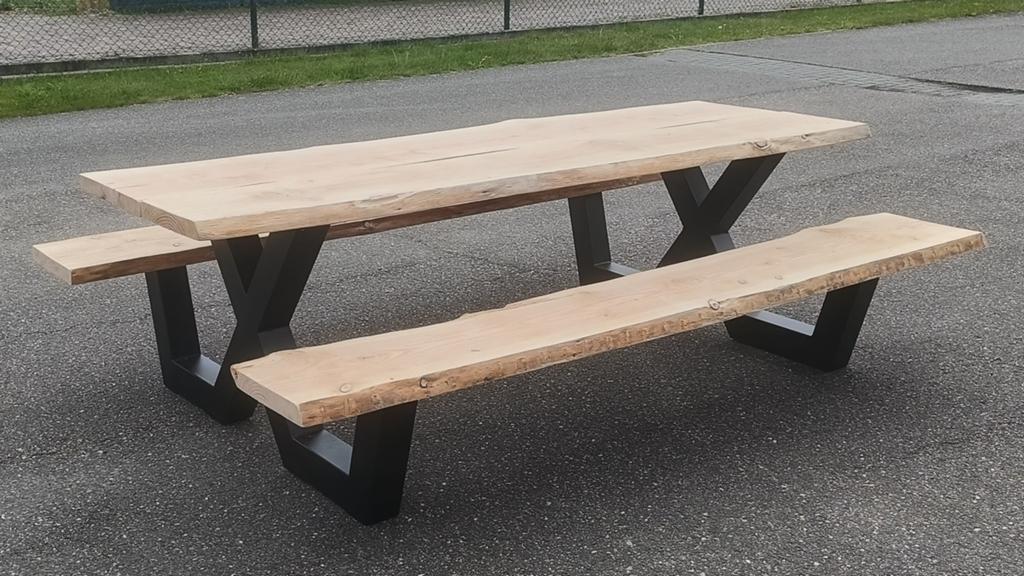 Prachtige robuuste picknicktafels te koop!, Ophalen, Nieuw, Rechthoekig, Hout
