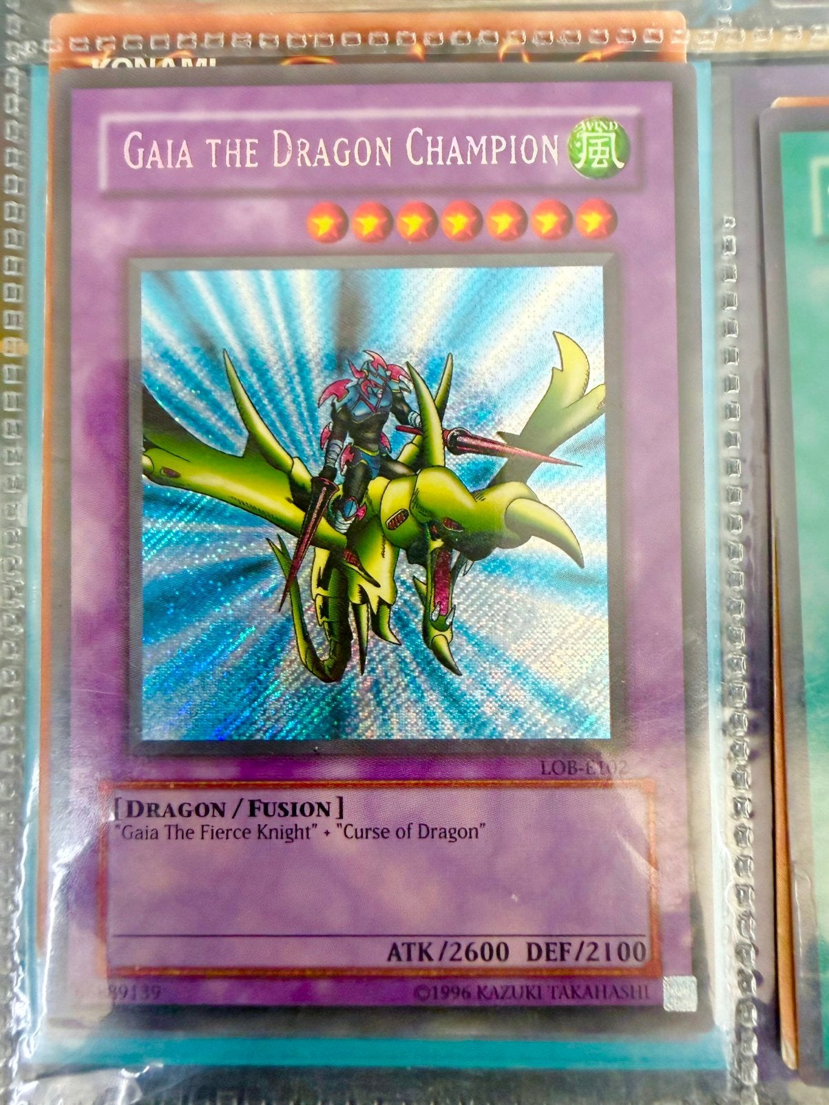 Yu-Gi-Oh! Gaia the Dragon Champion LOB-E102 Foil, Hobby en Vrije tijd, Verzamelkaartspellen | Yu-gi-Oh!, Ophalen of Verzenden