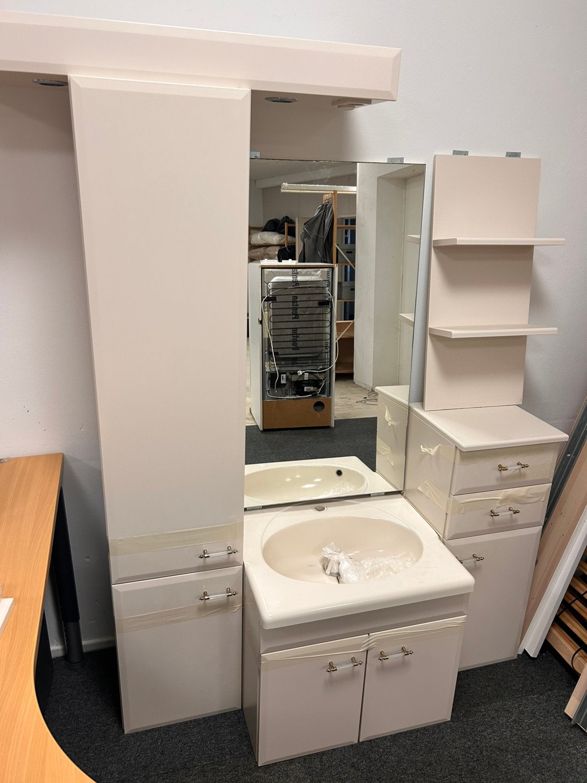 Badkamer meubel, Huis en Inrichting, Badkamer | Badkamermeubels, Ophalen, (Half)hoge kast, 100 tot 150 cm, Zo goed als nieuw