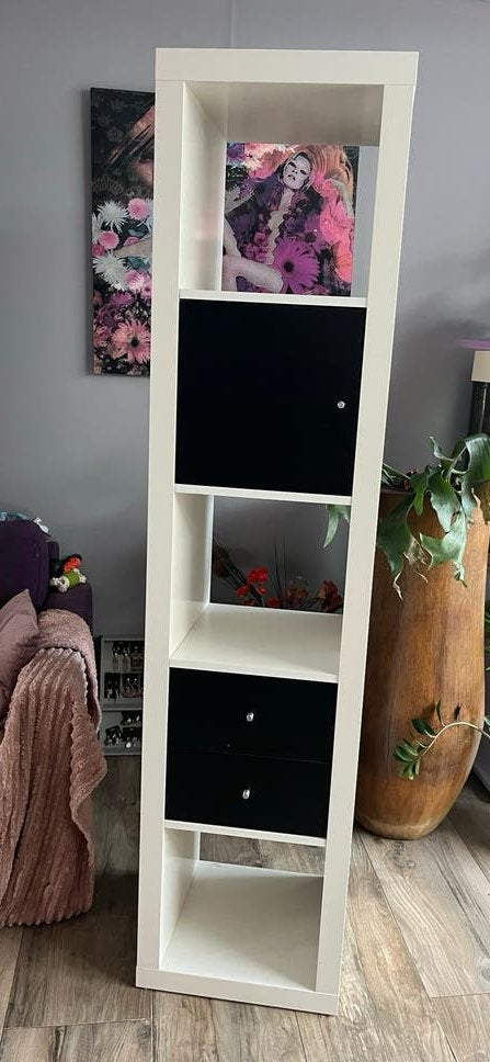 Nette IKEA Kallax Kast met (extra) Lades en (extra) Deuren, Ophalen, Minder dan 50 cm, Gebruikt, 150 tot 200 cm