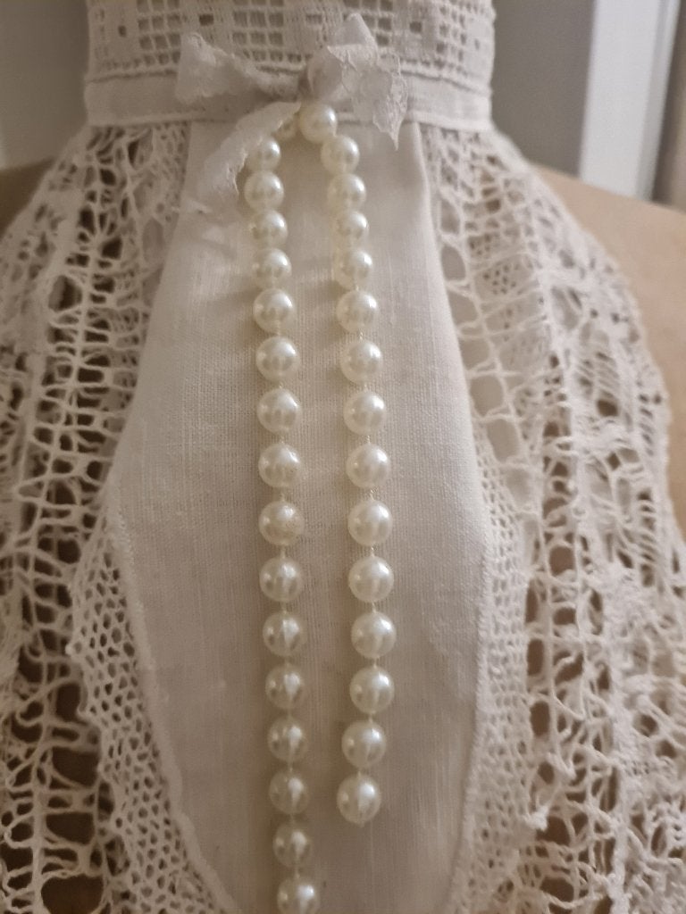 Vintage jabot met kunst parels foto 1 t/m 3, Ophalen of Verzenden