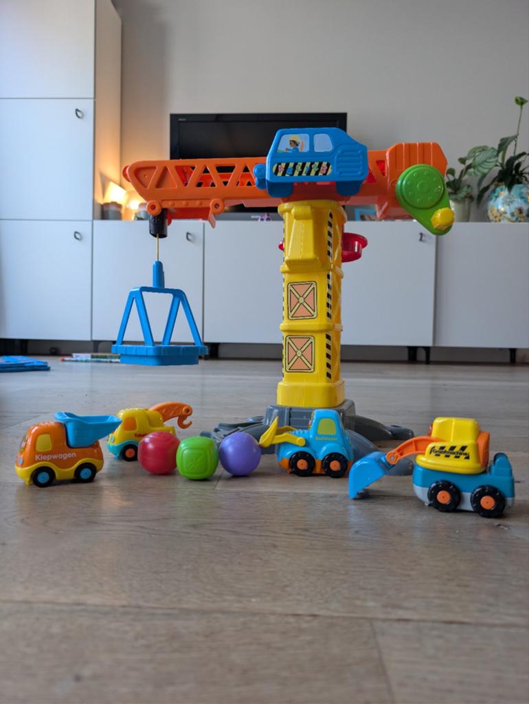 Toet toet auto's hijskraan, gebruikt, Kinderen en Baby's, Speelgoed | Vtech, Ophalen, Gebruikt, 2 tot 4 jaar