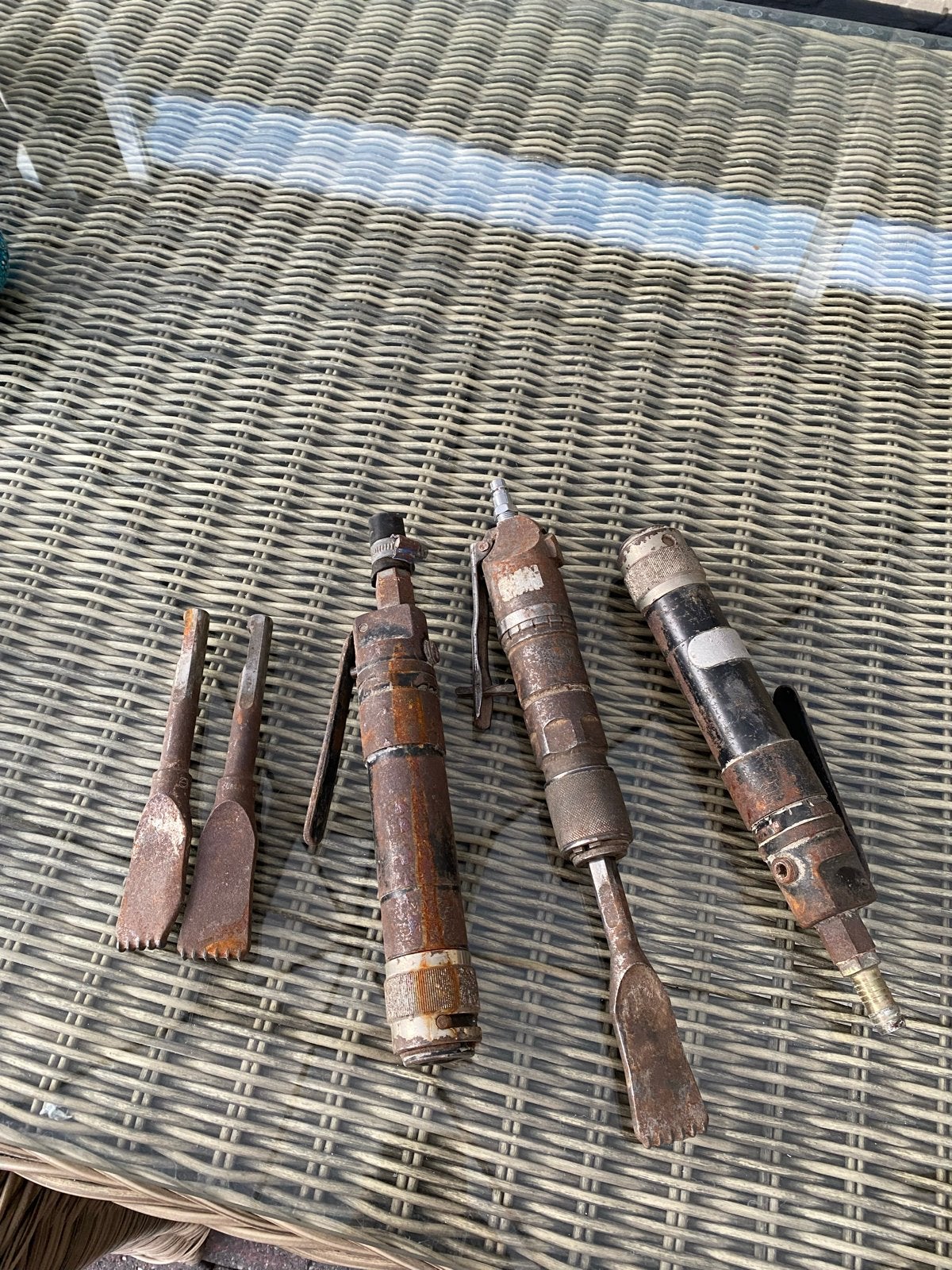 beitels en pneumatische beitels - set, Ophalen, Gebruikt, Beitel