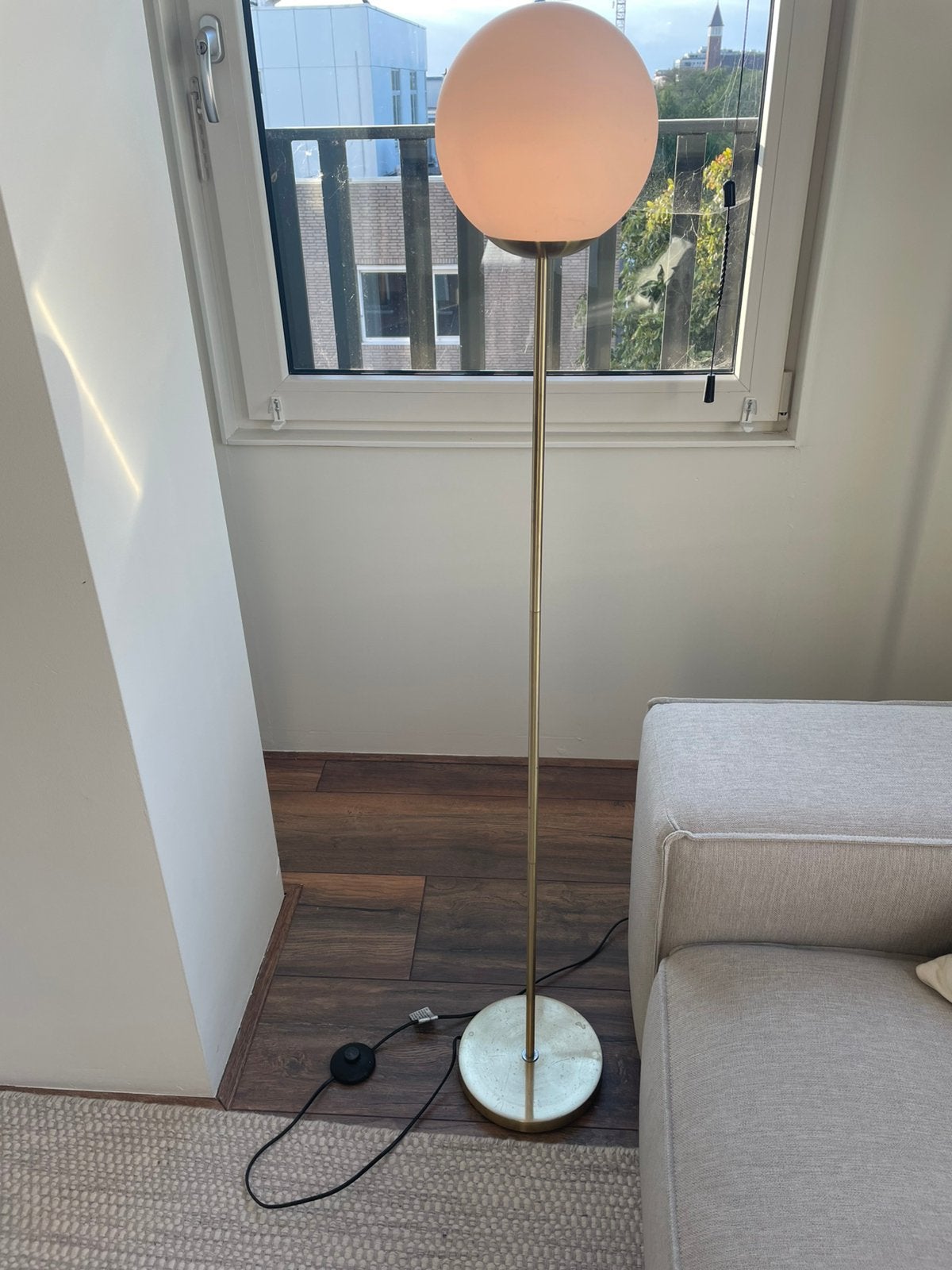 Staande bollamp, Ophalen, Zo goed als nieuw, 150 tot 200 cm