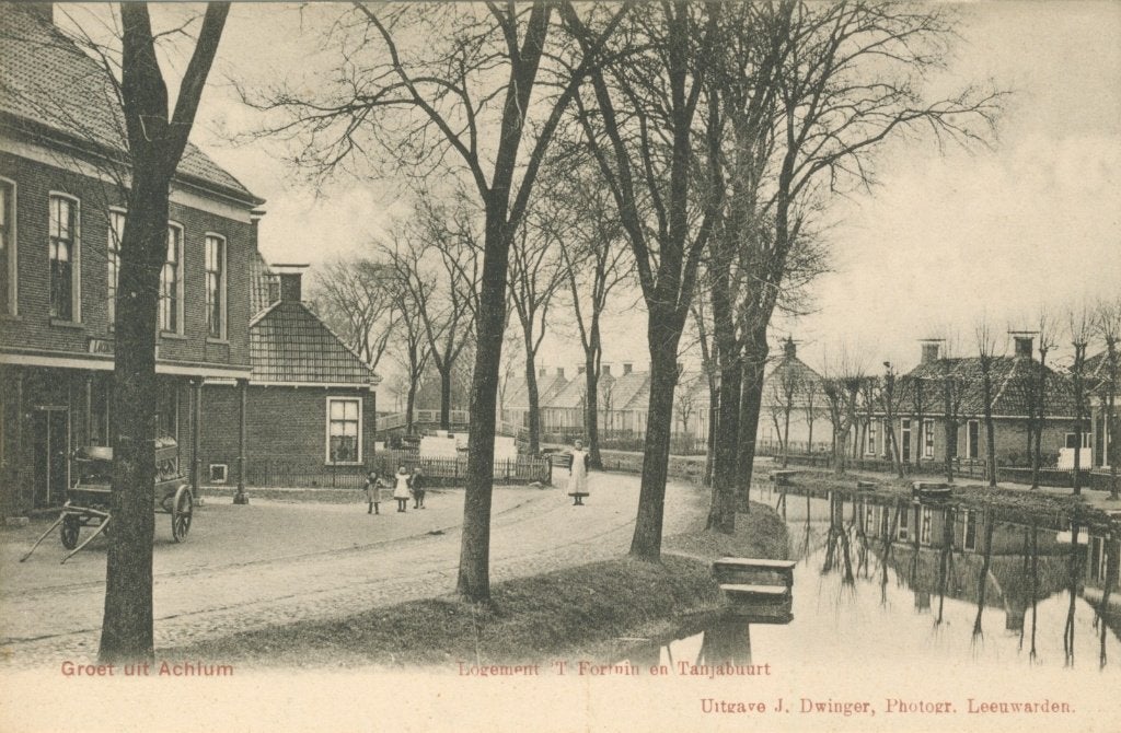 Ansichtkaart Achlum, Groet uit.....Dorp., Verzamelen, Ophalen of Verzenden, Voor 1920, Ongelopen, Friesland