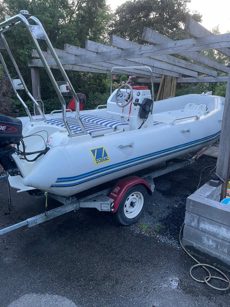Zodiakmedline  4.80, Watersport en Boten, Gebruikt, Ophalen of Verzenden, Zodiac, Polyester/glasvezel