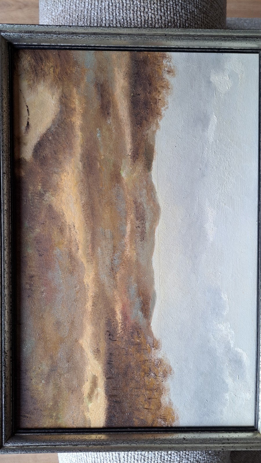 Klassiek olieverfschilderij: Landschap met kliffen, Paneel, Ophalen of Verzenden, Landschap, Klassiek
