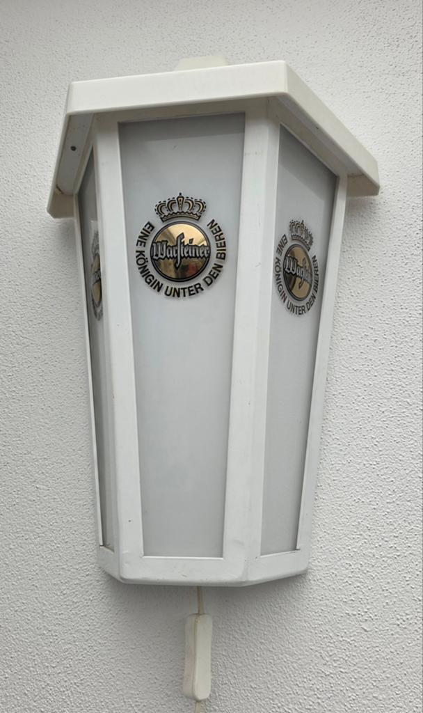 Warsteiner Lichtreclame / Wandlamp - Vintage Bierlamp, Ophalen of Verzenden
