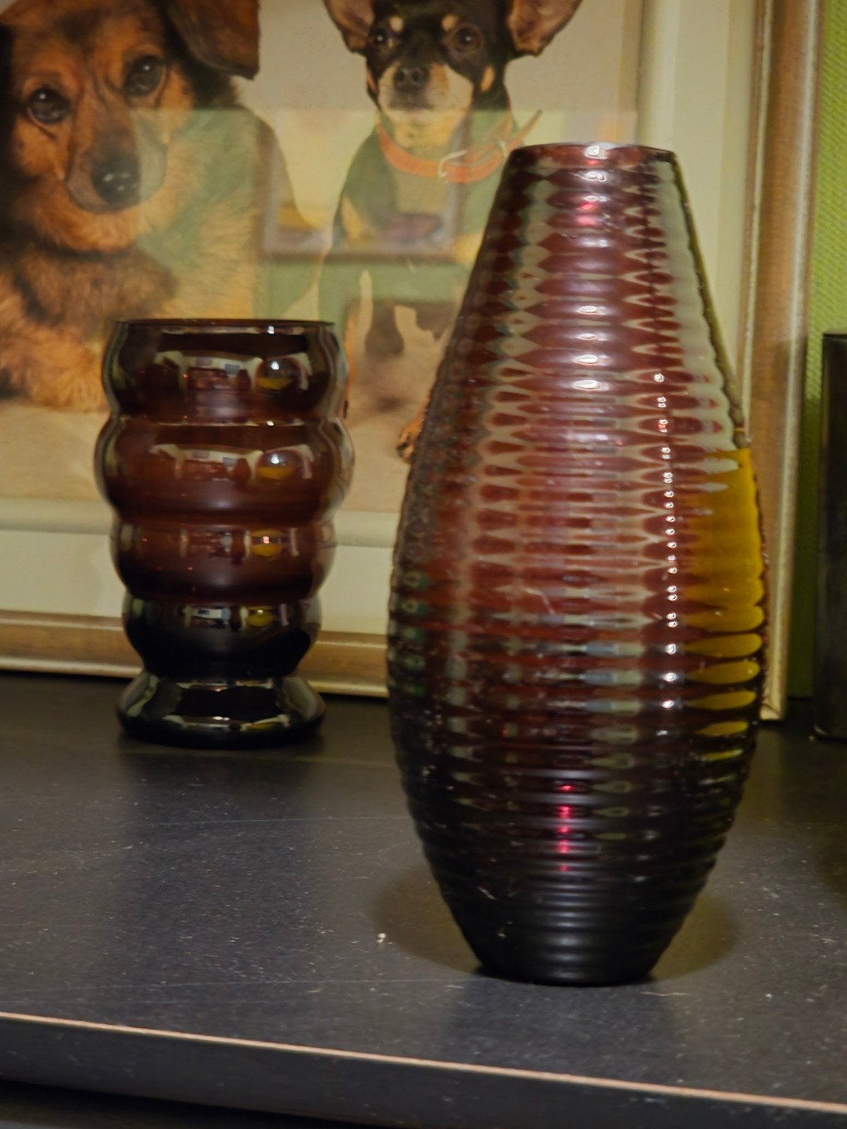 2 Leerdam Glas Vaasjes - Gaaf, Ophalen of Verzenden