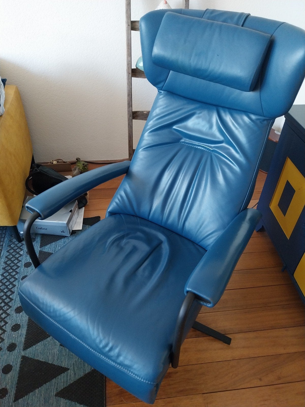 Relax fauteuil, Ophalen, Gebruikt, 75 tot 100 cm, Leer