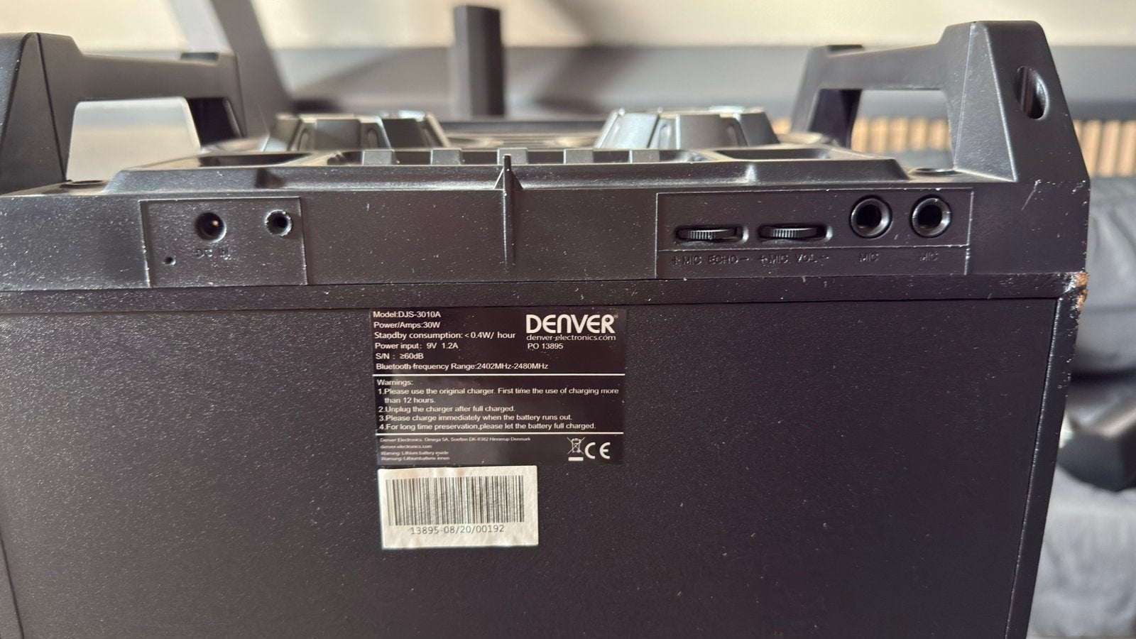Denver-3010A bluetooth speaker, Audio, Tv en Foto, Luidsprekers, Overige typen, Zo goed als nieuw, 60 tot 120 watt, Ophalen