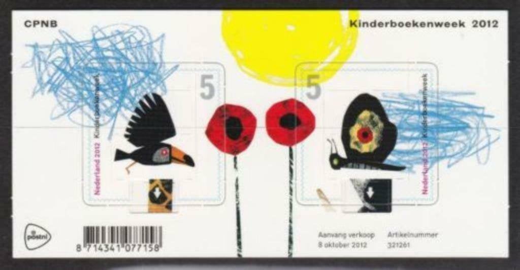 2012 Blok Kinderboekenweek 2999 postfris, Postzegels en Munten, Postzegels | Nederland, Ophalen of Verzenden, Na 1940, Postfris