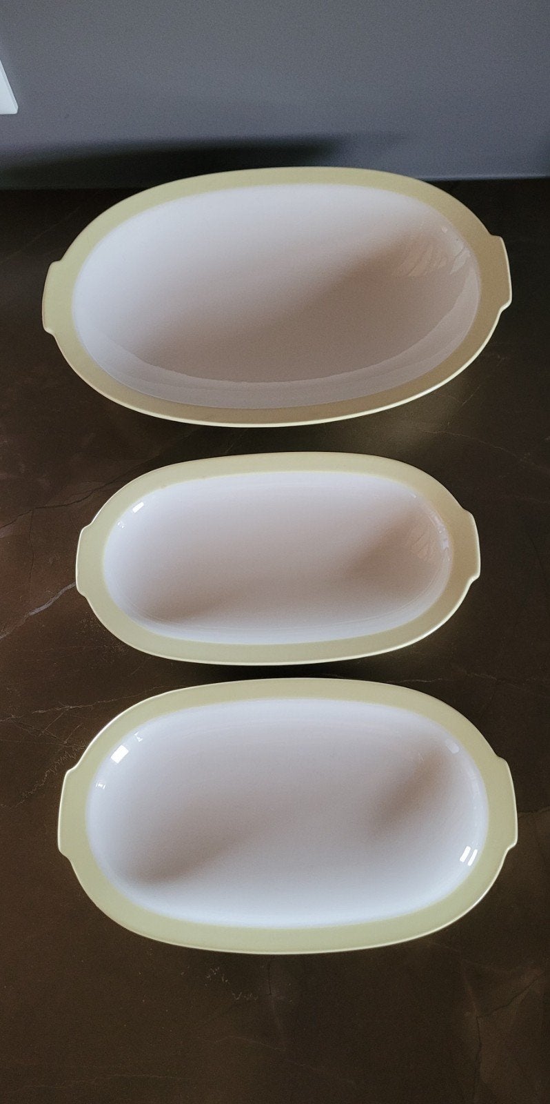 Petrus Regout Maastricht pastel vleesschalen set van 3, Antiek en Kunst, Ophalen of Verzenden