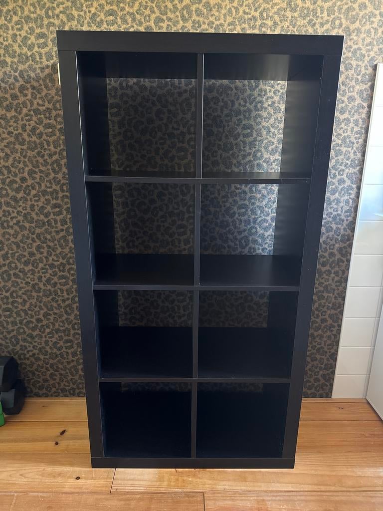 IKEA Kallax Kast Zwart, Huis en Inrichting, Gebruikt, 100 tot 150 cm, 25 tot 50 cm, Overige materialen