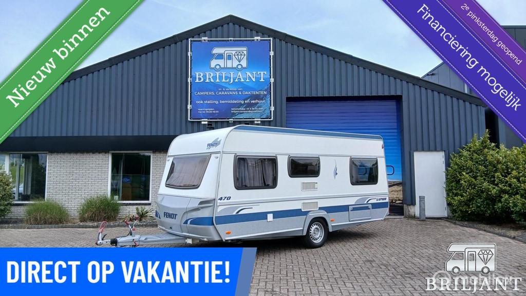 Fendt saphir 470TE caravan.. fransbed/rondzit, Caravans en Kamperen, Caravans, Rondzit, Bedrijf, Hordeur, 1000 - 1250 kg