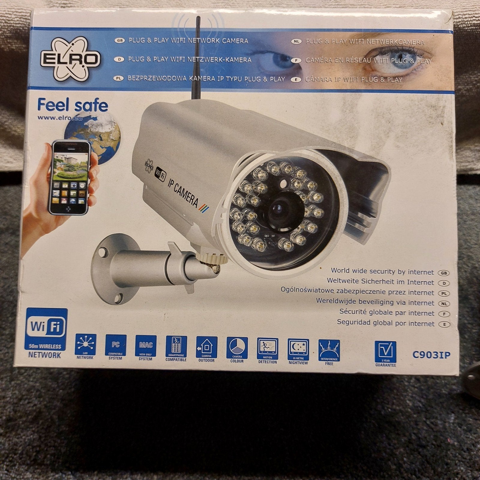 Elro C903IP Wifi IP Camera - Buitencamera, Ophalen, Gebruikt, Buitencamera