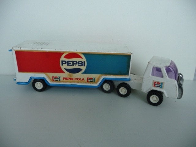 2 blikken BUDDY L vrachtwagens PEPSI COLA - 70-er jaren (R), Ophalen of Verzenden