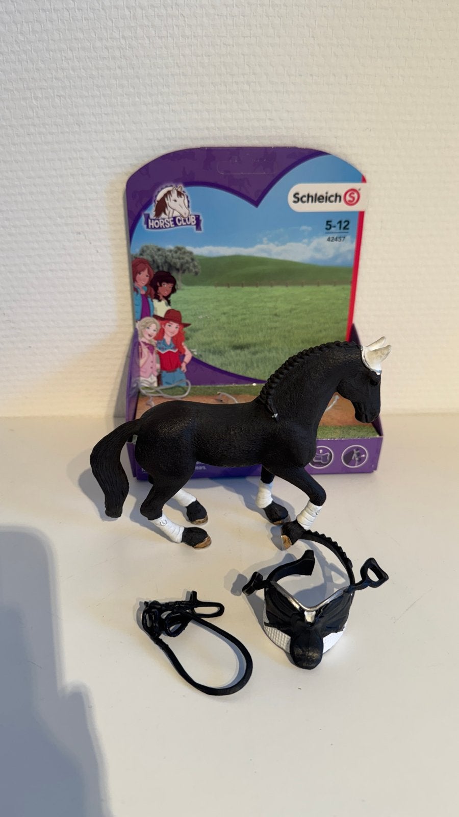 Schleich Horse Club Friese merrie met dekje en hoofdstel, Kinderen en Baby's, Ophalen of Verzenden, Zo goed als nieuw, Jongen of Meisje