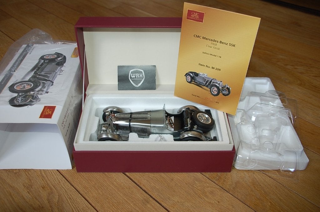 1:18 MERCEDES SSK 1930 CLEAR FINISH CMC M-209 WRH, Verzenden, Zo goed als nieuw, Auto, Overige merken