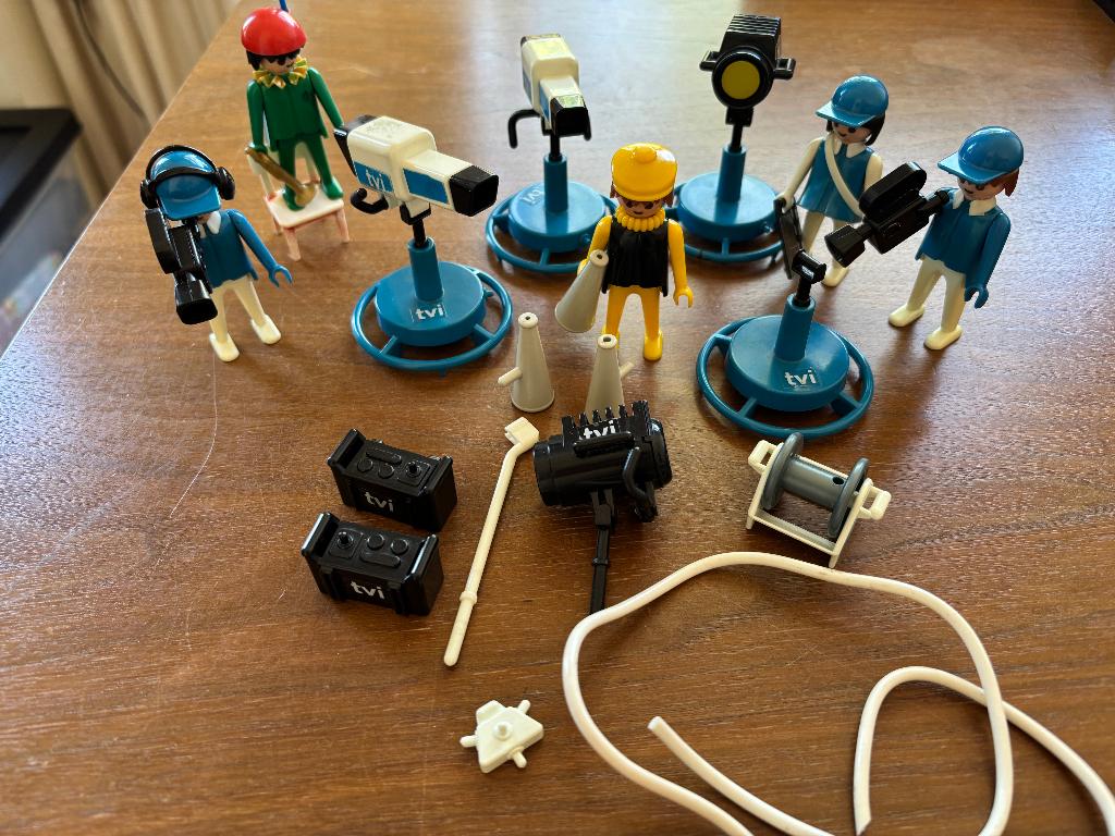 Vintage Playmobil tv-studio opnameteam (1979), Ophalen of Verzenden, Gebruikt, Complete set