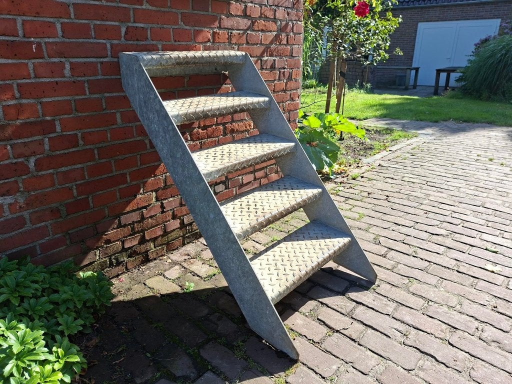Robuuste gegalvaniseerde 5 treeds trap/ buitentrap!, Doe-het-zelf en Verbouw, Ophalen, Gebruikt, Trap, Minder dan 2 meter