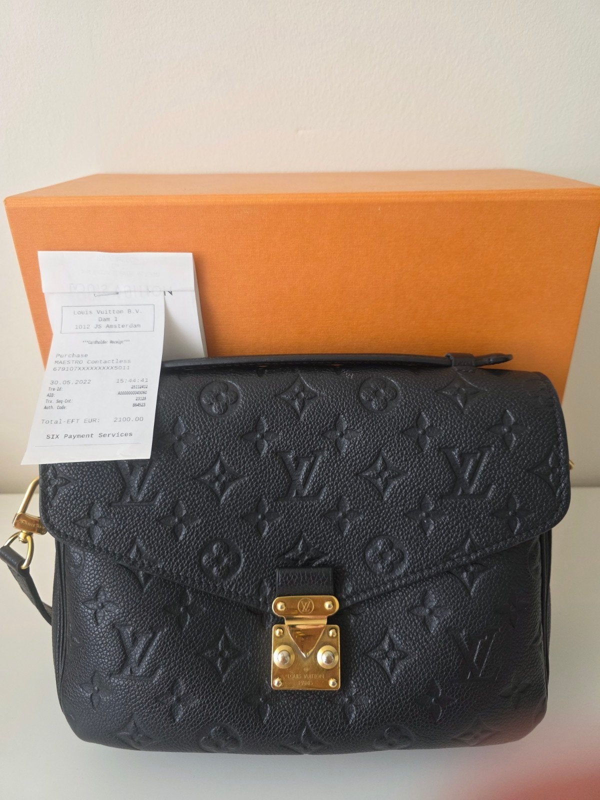 Louis Vuitton Pochette Métis Monogram Empreinte Zwart, Ophalen of Verzenden, Zo goed als nieuw, Zwart, Handtas