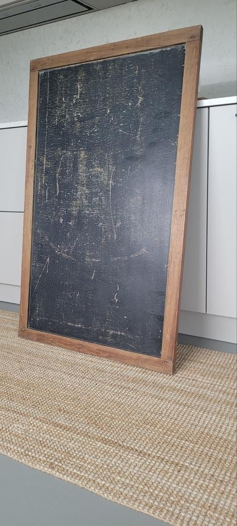 Vintage Schoolbord / Krijtbord met Houten Lijst, Antiek en Kunst, Antiek | Schoolplaten, Aardrijkskunde, Ophalen