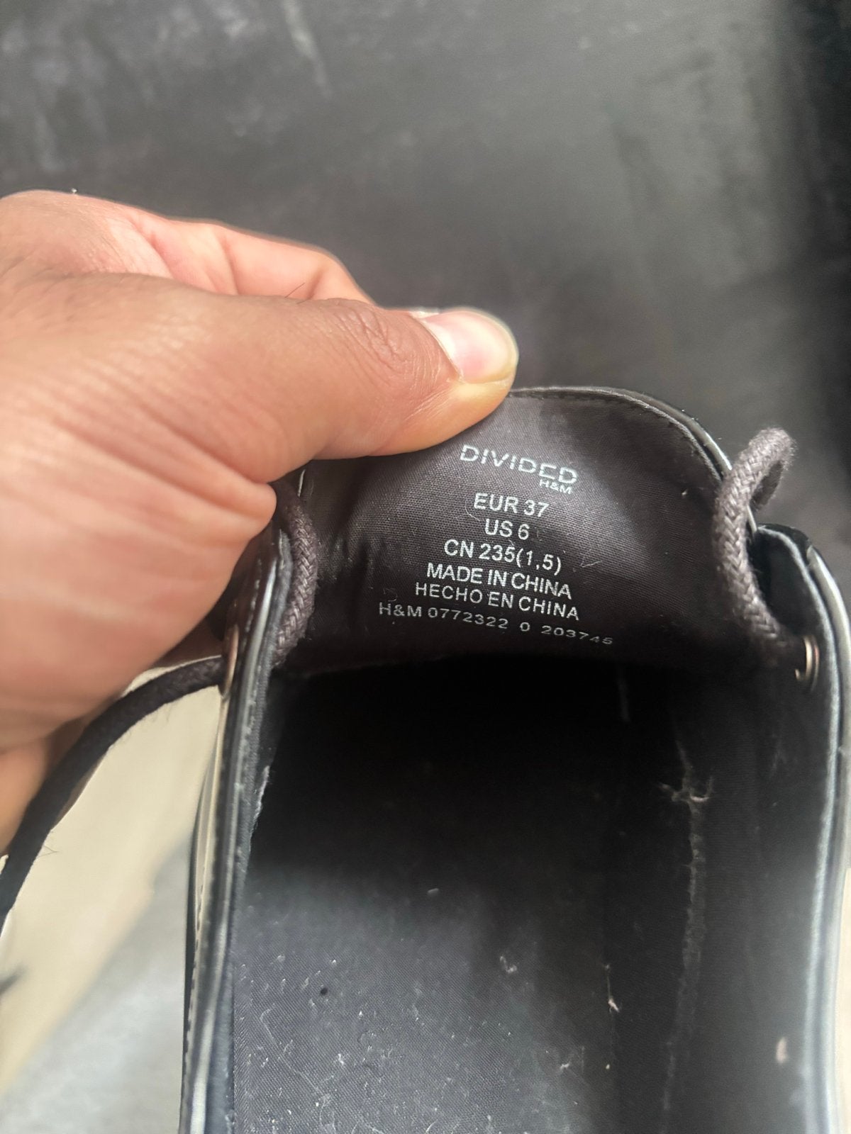 Zwarte H&M Divided platform veterschoenen maat 37, Kleding | Dames, Schoenen, Zo goed als nieuw, Schoenen met lage hakken, Zwart