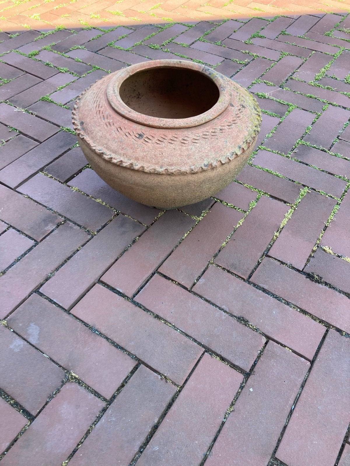 Terracotta bloempot met oude look - 10 cm opening, Ophalen
