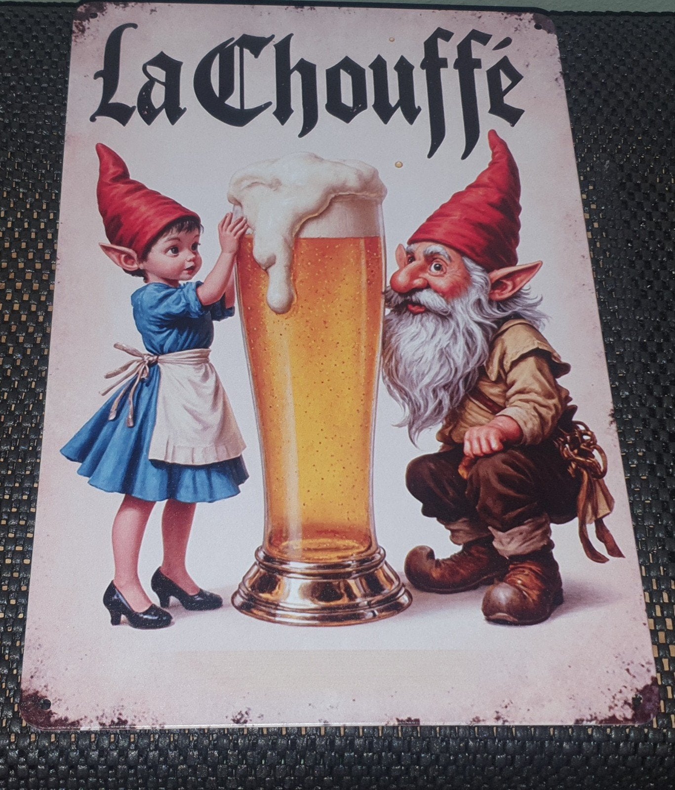 La Chouffe wandbord, Ophalen of Verzenden, Nieuw, Reclamebord, Plaat of Schild, Overige merken
