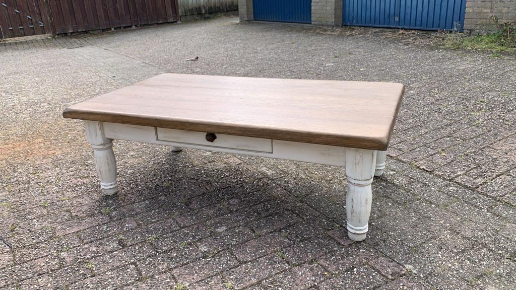 Prachtige salontafel, Ophalen, 100 tot 150 cm, Eikenhout, 50 tot 100 cm