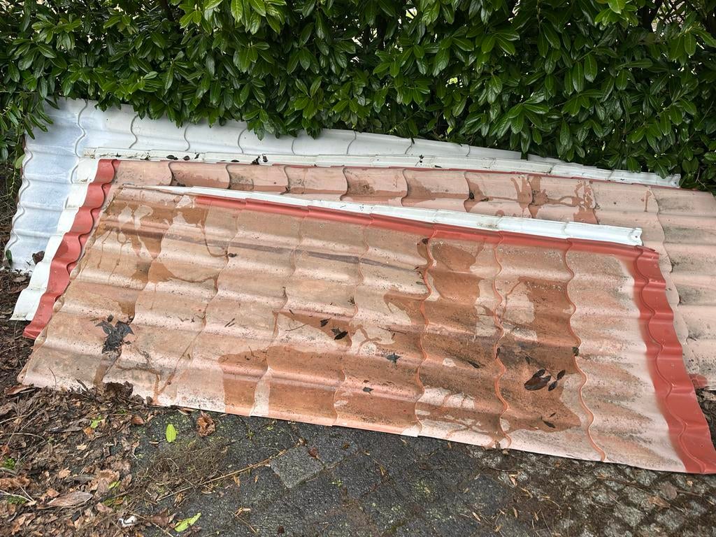 Blikken dakplaten - diverse kleuren, Gebruikt, Minder dan 5 m², Metaal, Rood