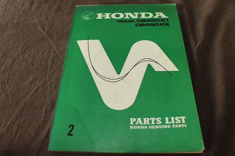 Honda CB450 K1 K2 1969 motorcycle parts list CB 450 twin, Motoren, Ophalen of Verzenden, Honda