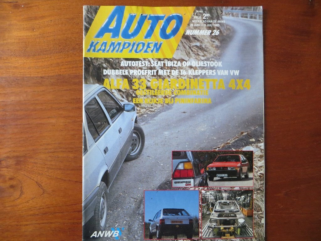 Autokampioen 26 1985 Alfa 33 Giardinetta, VW Scirocco GTX, Ophalen of Verzenden, Zo goed als nieuw, Alfa Romeo