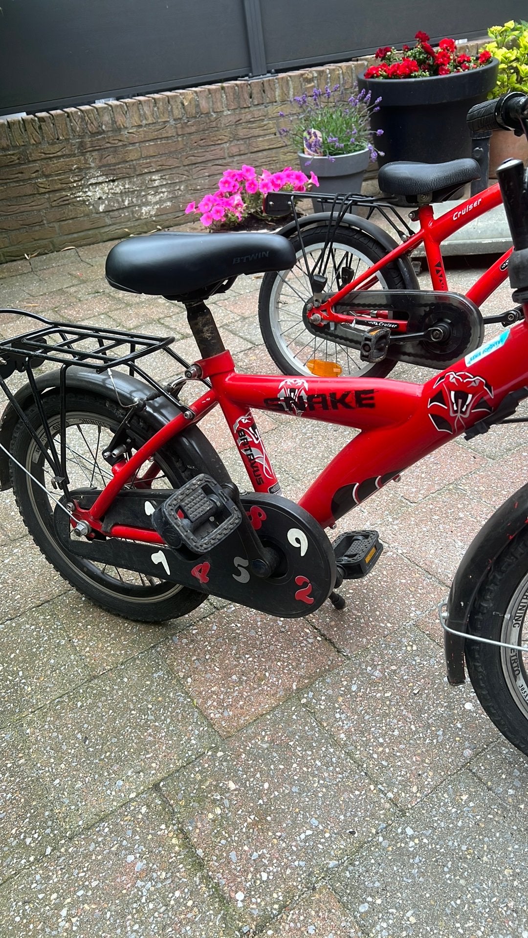 Snelle rode kinderfiets Batavus, Ophalen, Gebruikt, 16 tot 20 inch