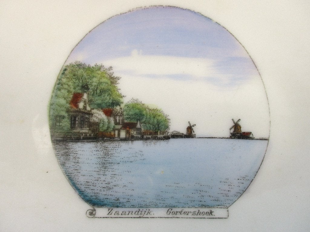 Zaandijk de Gortershoek gezicht op de Zaan antiek souvenir, Ophalen of Verzenden