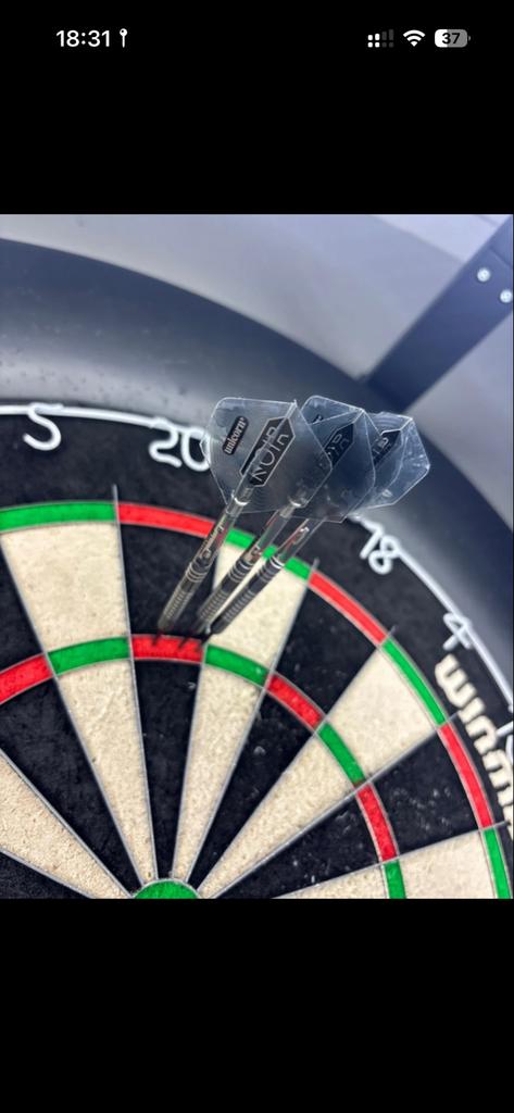 Dimitri van de bergh noir 23 gram, Sport en Fitness, Darts, Ophalen of Verzenden, Zo goed als nieuw, Pijlen