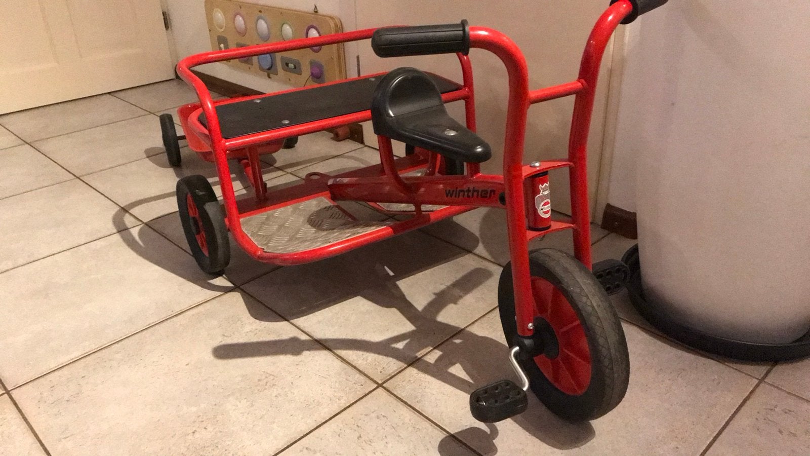 Taxifiets van Winther met aanhangkar, Ophalen, Zo goed als nieuw