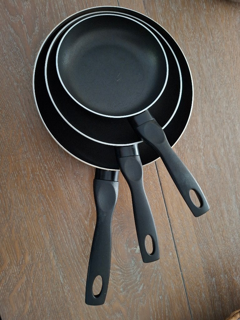 Koekenpan, Huis en Inrichting, Keuken | Potten en Pannen, Koekenpan, Gebruikt, Aluminium, Overige merken