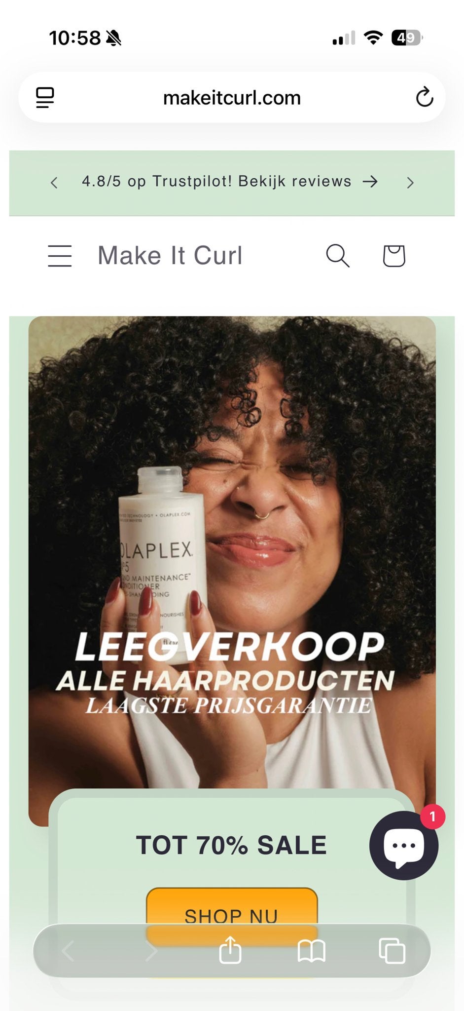 Volledige Shopify webshop haarproducten te koop, Sieraden, Tassen en Uiterlijk, Uiterlijk | Haarverzorging, Ophalen, Zo goed als nieuw