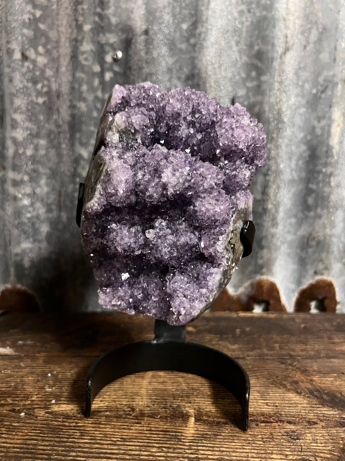 Bubbel amethist op standaard, Ophalen of Verzenden, Mineraal