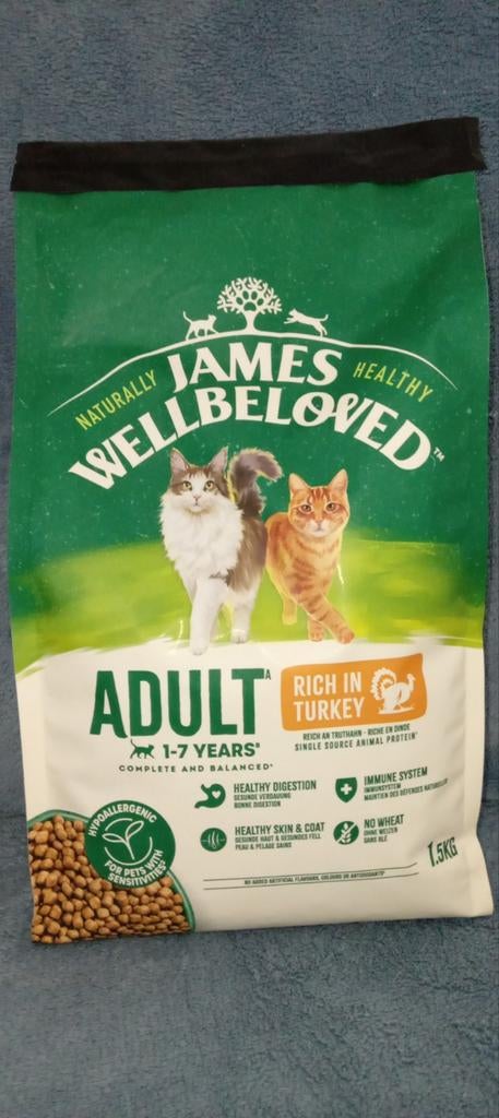 James Wellbeloved droogvoer kat met 1 dierlijk eiwit kalkoen, Ophalen, Kat